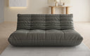 Designer 3-Sëtz Sofa Calmo a Echtläder
