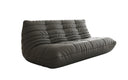 Designer 3-Sëtz Sofa Calmo a Echtläder