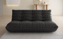 Designer 3-Sëtz Sofa Calmo a Echtläder