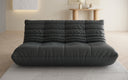 Designer 3-Sëtz Sofa Calmo a Echtläder