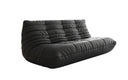 Designer 3-Sëtz Sofa Calmo a Echtläder