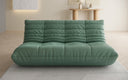 Designer 3-Sëtz Sofa Calmo a Echtläder