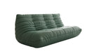 Designer 3-Sëtz Sofa Calmo a Echtläder