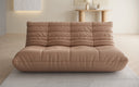 Designer 3-Sëtz Sofa Calmo a Echtläder