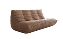 Designer 3-Sëtz Sofa Calmo a Echtläder