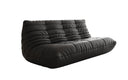 Designer 3-Sëtz Sofa Calmo a Echtläder