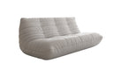 Designer 3-Sëtz Sofa Calmo a Echtläder