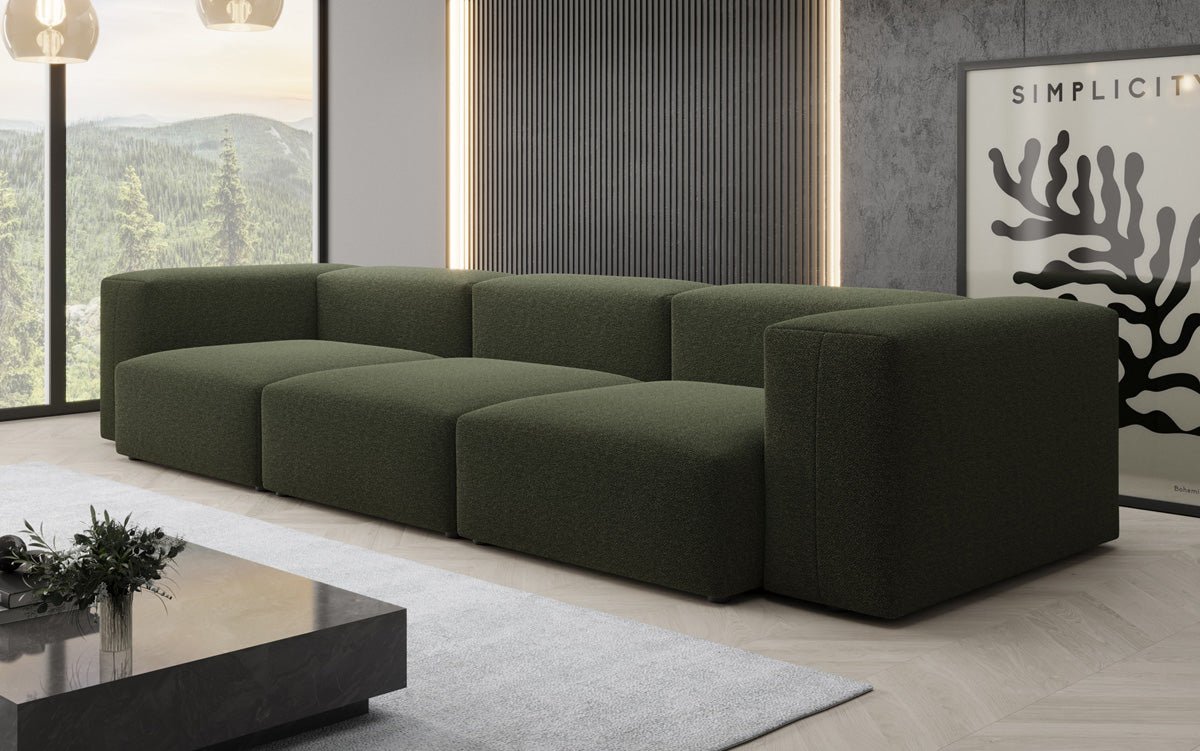 Designer 3-Sëtz Sofa Snug a Bouclé