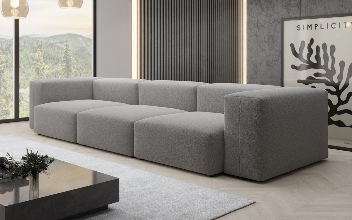 Designer 3-Sëtz Sofa Snug a Bouclé