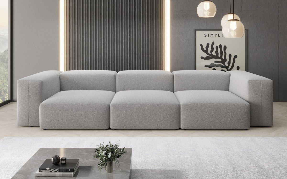 Designer 3-Sëtz Sofa Snug a Bouclé