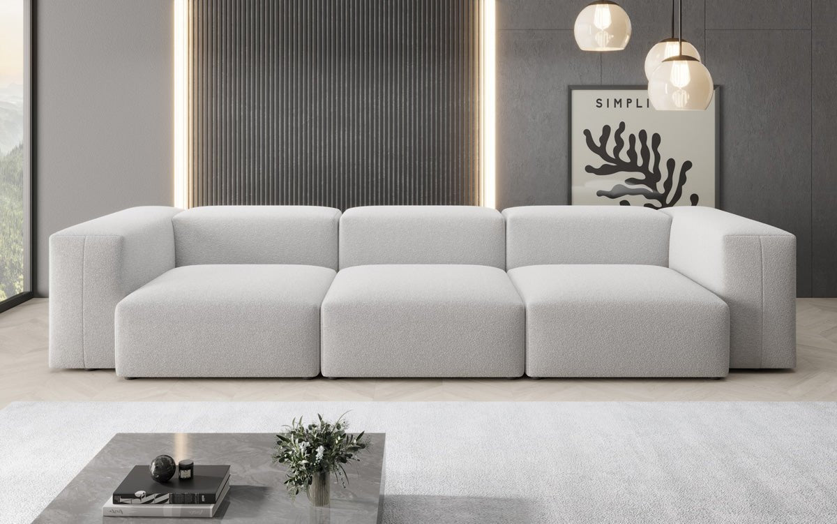 Designer 3-Sëtz Sofa Snug a Bouclé