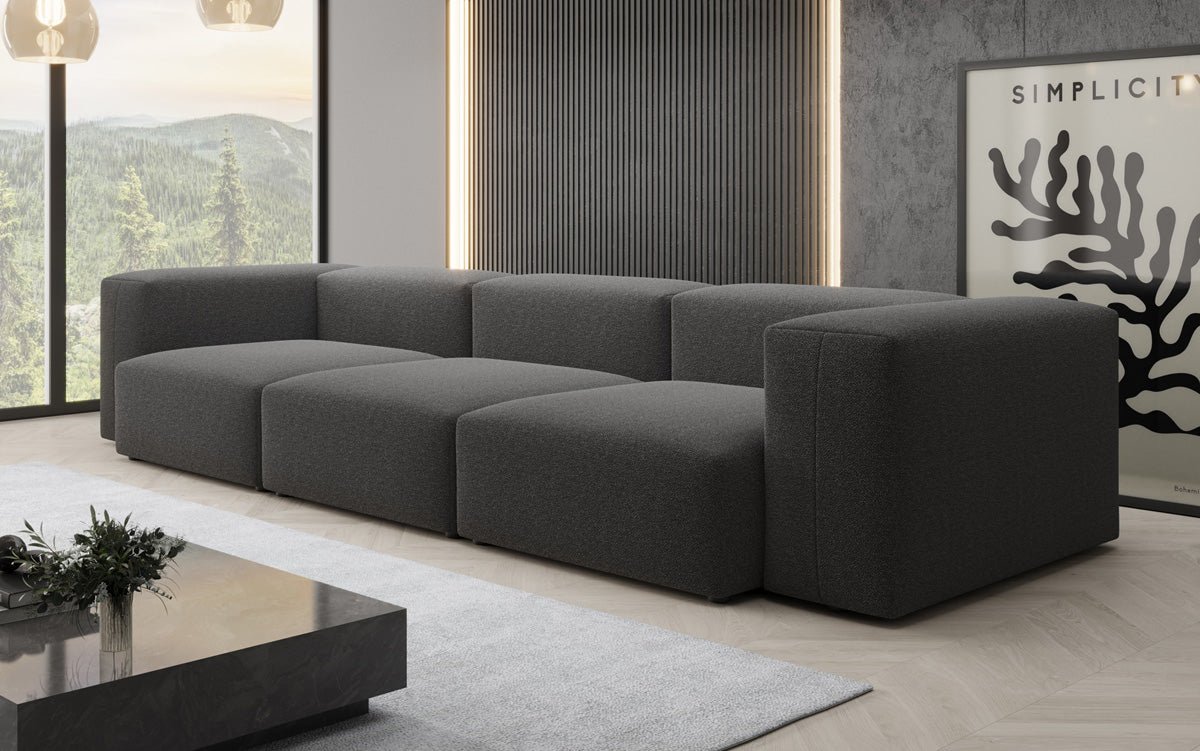 Designer 3-Sëtz Sofa Snug a Bouclé