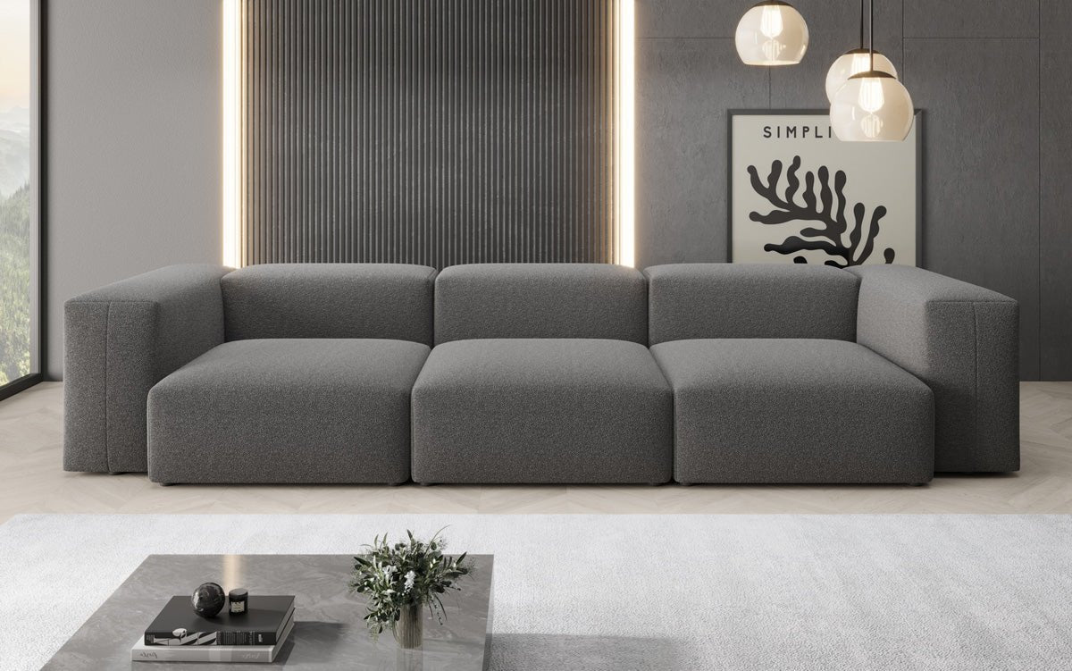 Designer 3-Sëtz Sofa Snug a Bouclé