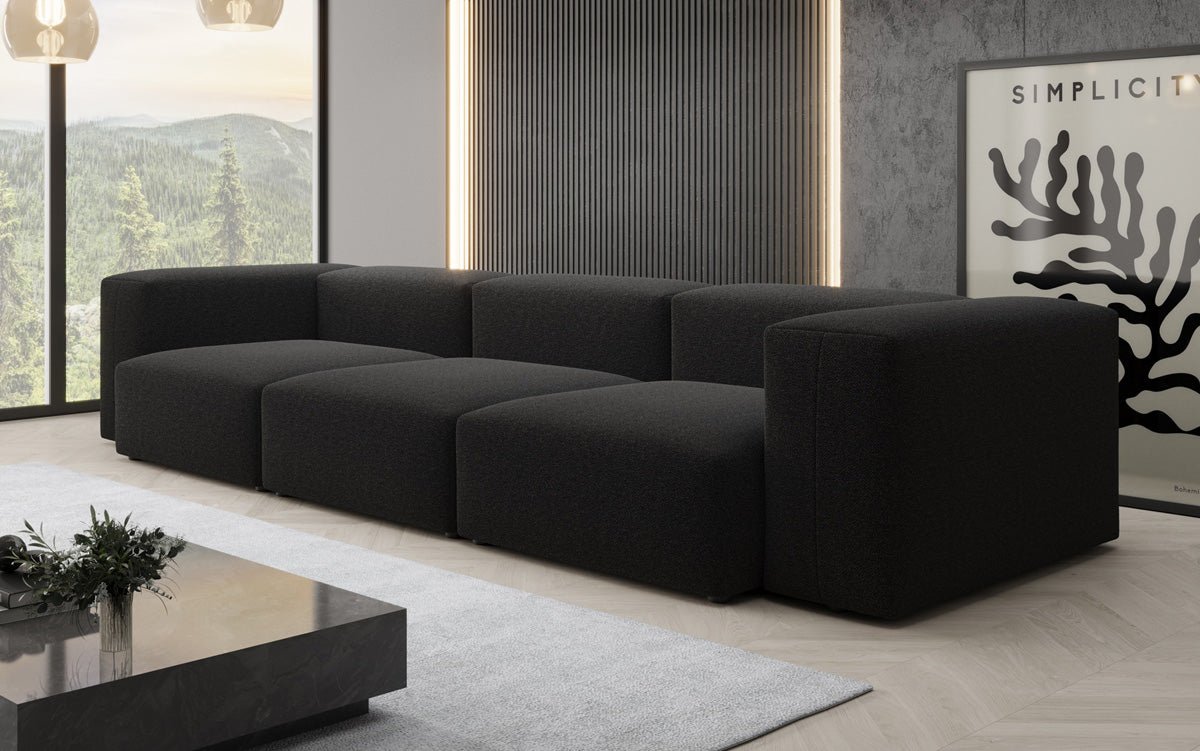 Designer 3-Sëtz Sofa Snug a Bouclé