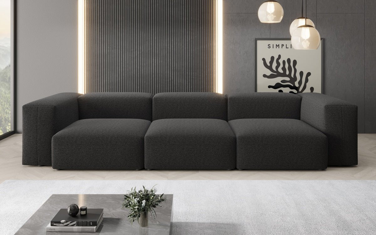 Designer 3-Sëtz Sofa Snug a Bouclé