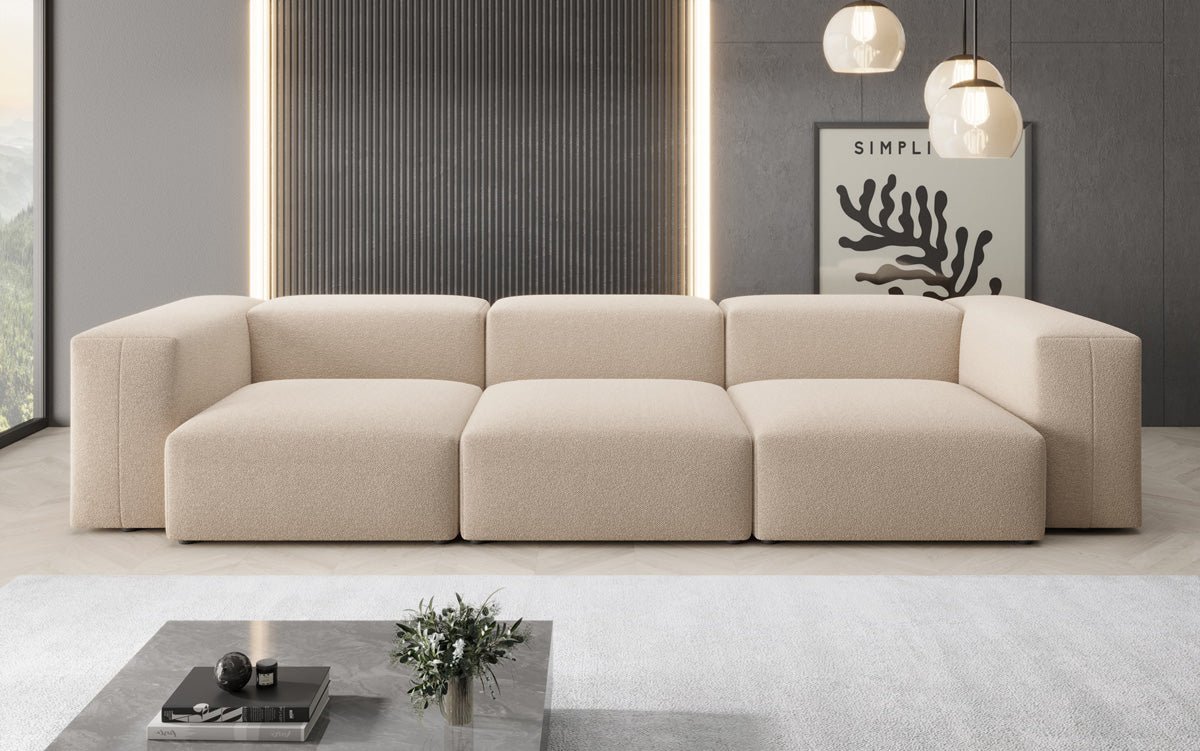 Designer 3-Sëtz Sofa Snug a Bouclé