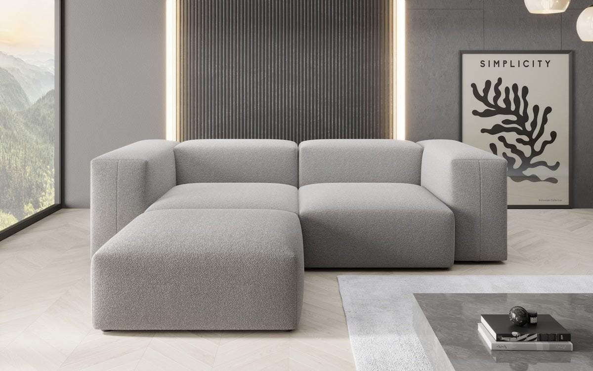 Designer L Sofa Snug Mini am Bouclé