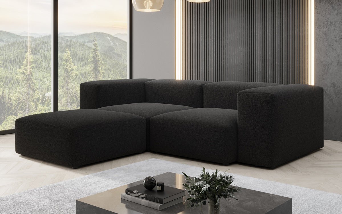 Designer L Sofa Snug Mini am Bouclé
