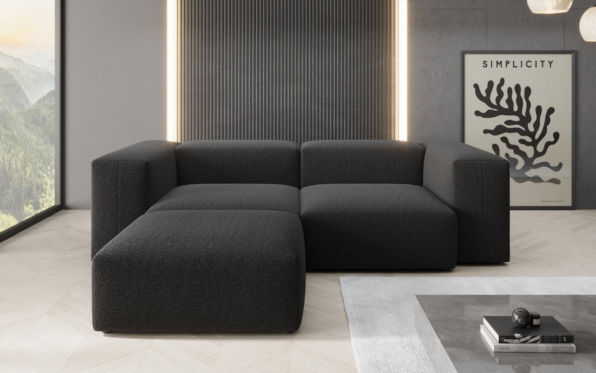 Designer L Sofa Snug Mini am Bouclé