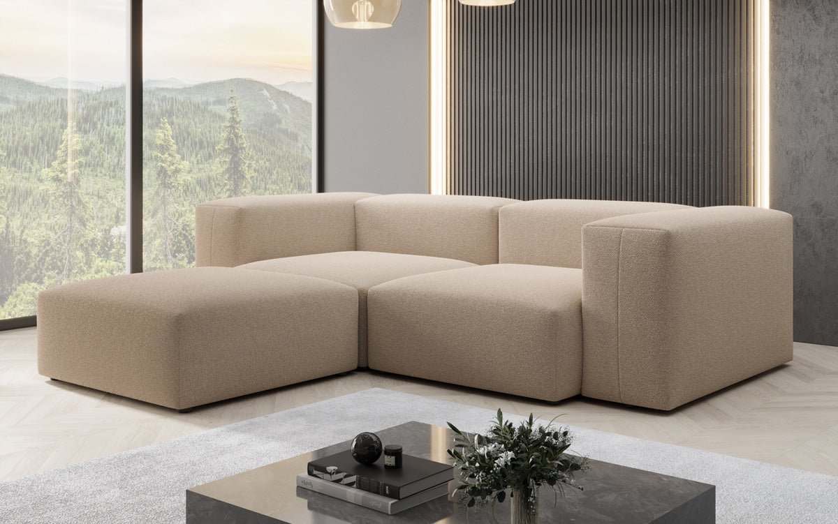 Designer L Sofa Snug Mini am Bouclé