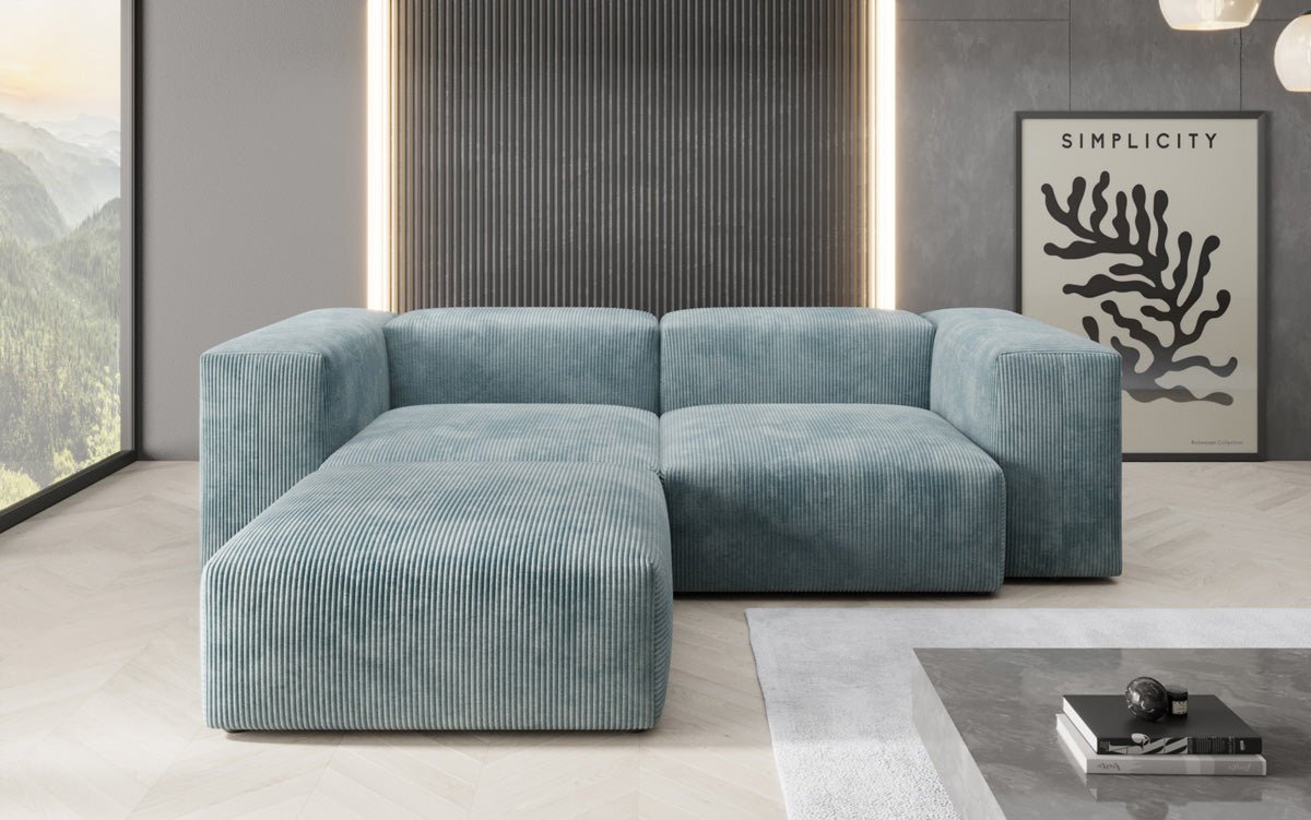 Canapé d'angle L Snug Mini en Côtelé