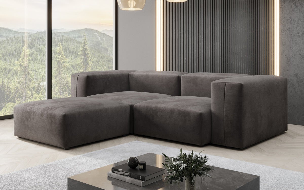 Canapé d'angle L Snug Mini en Velours