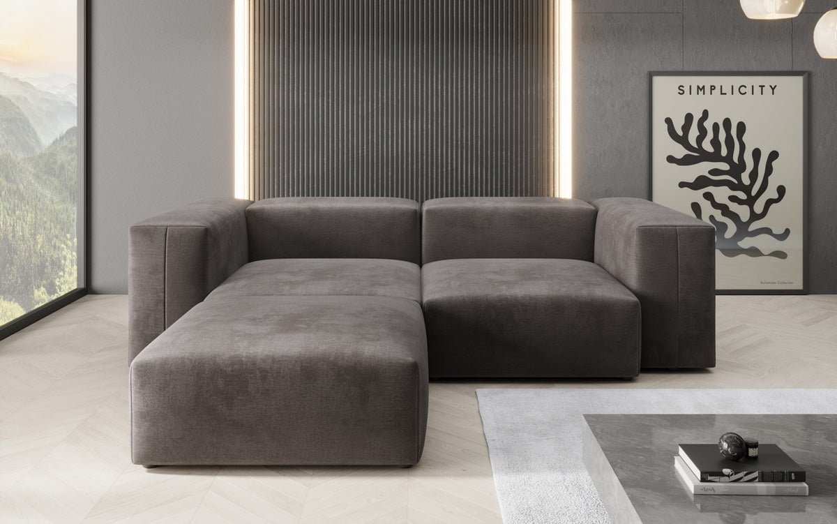 Canapé d'angle L Snug Mini en Velours