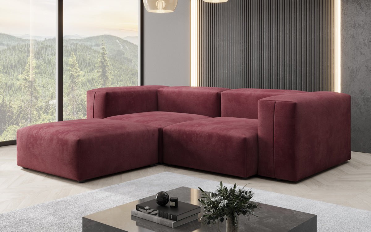Canapé d'angle L Snug Mini en Velours