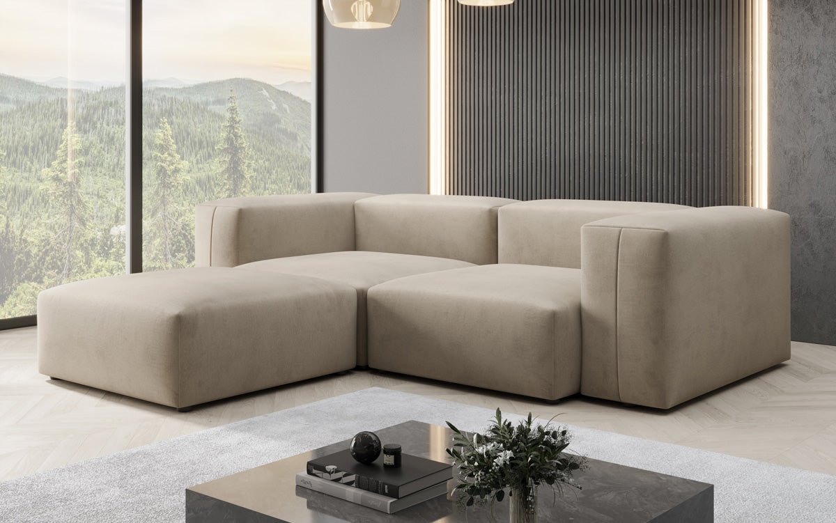 Canapé d'angle L Snug Mini en Velours