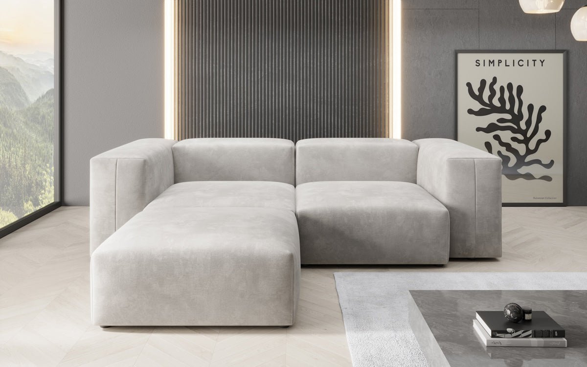 Canapé d'angle L Snug Mini en Velours