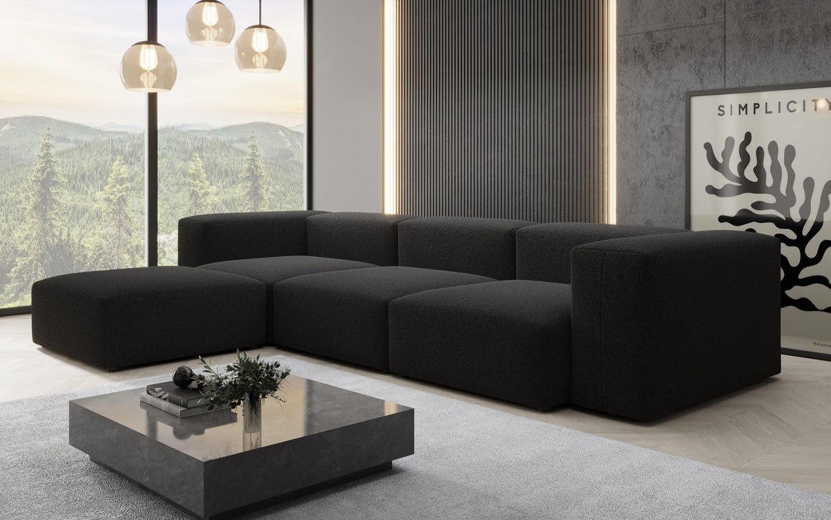 Designer L Sofa Snug am Bouclé