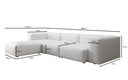 Designer-Ecksofa Snug an Echtlieder