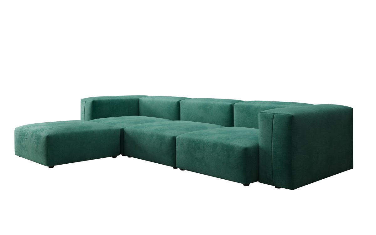 Designer L Sofa Snug aus Samt