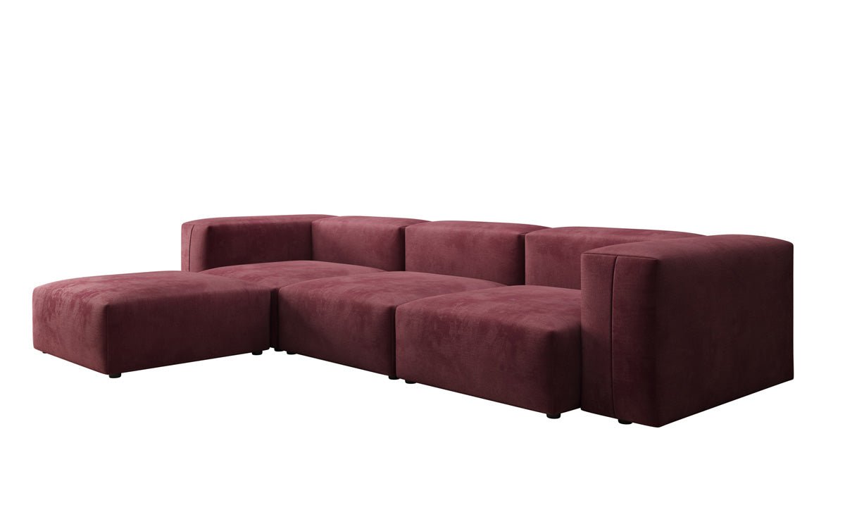 Designer L Sofa Snug aus Samt