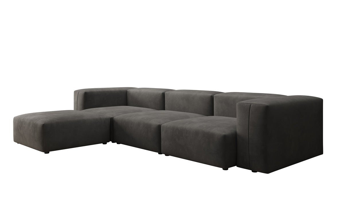 Designer L Sofa Snug aus Samt