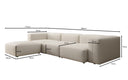 Canapé d’angle design Snug en Tissu