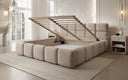 Designer-Polsterbett Matilda aus Samt mat Stauraum