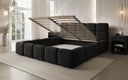 Designer-Polsterbett Matilda aus Samt mat Stauraum