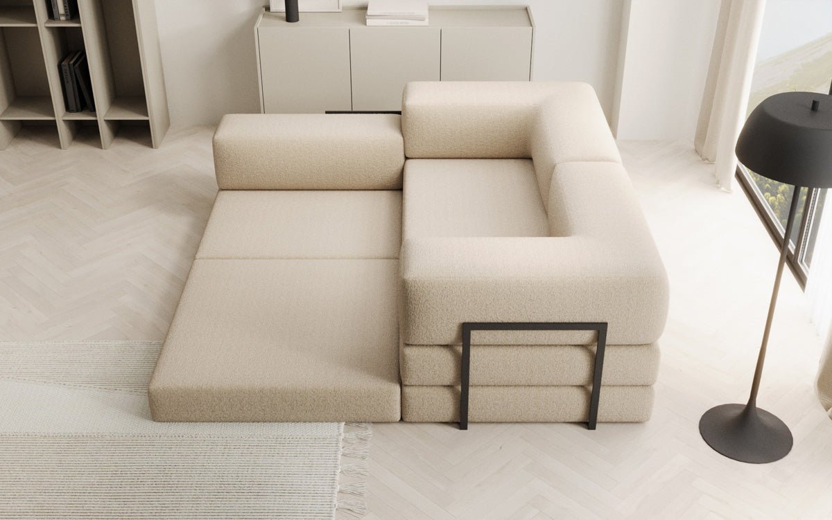 Canapé design Lazy L Mini en Bouclé