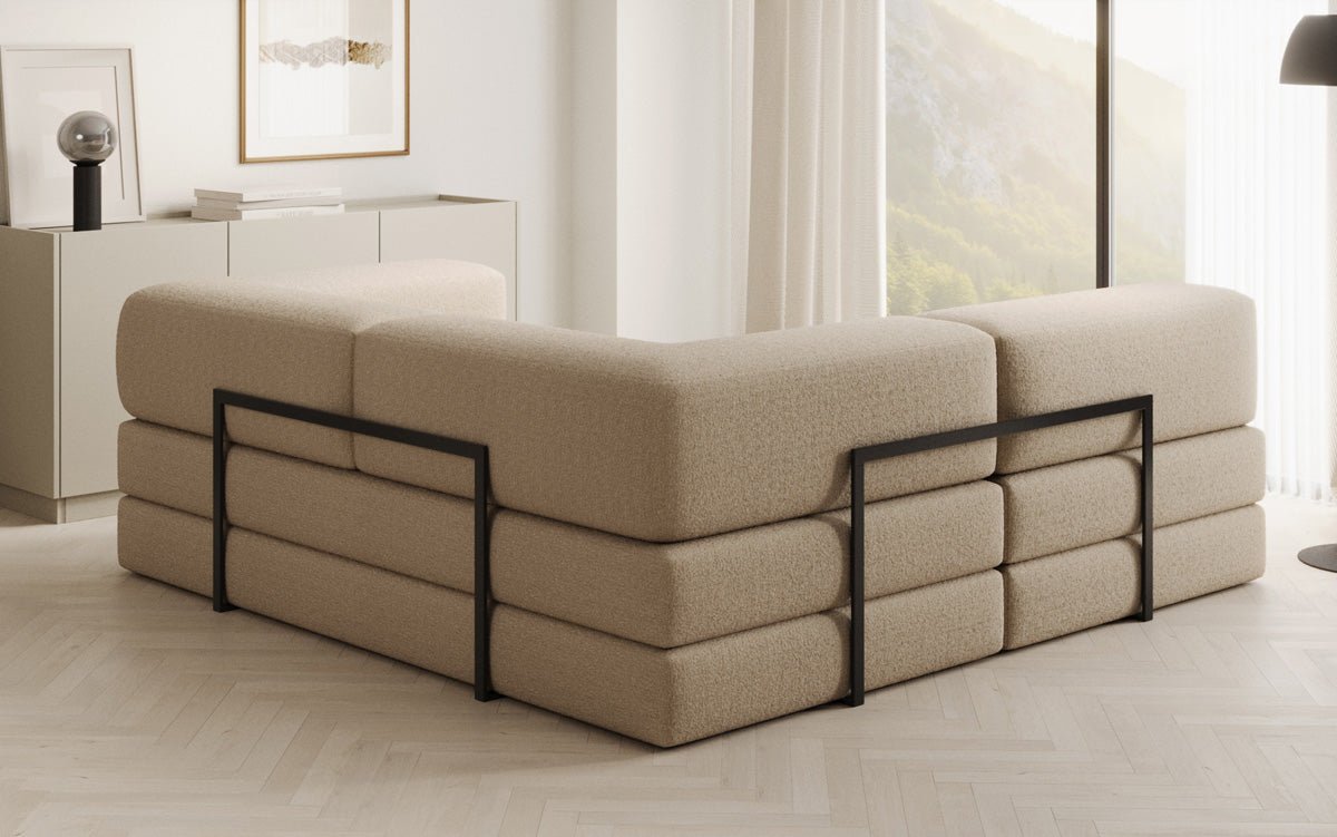 Canapé design Lazy L Mini en Bouclé