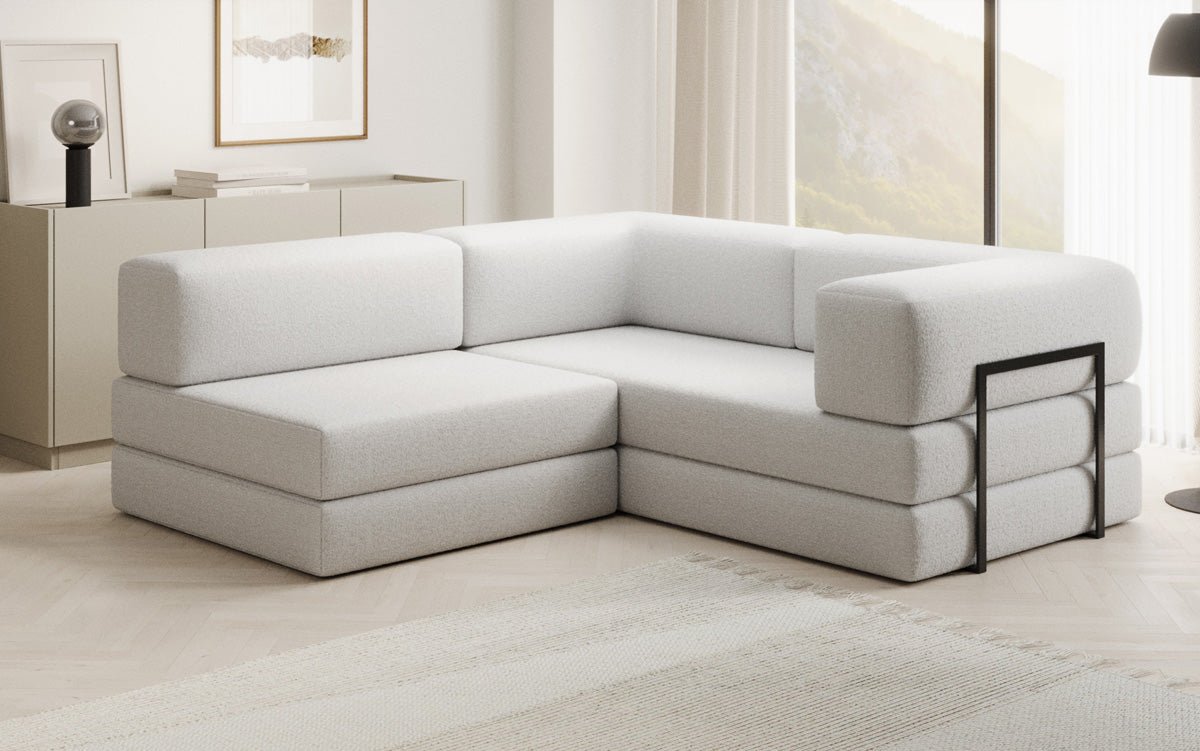 Canapé design Lazy L Mini en Bouclé