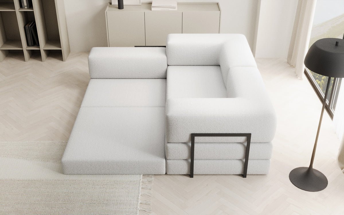 Canapé design Lazy L Mini en Bouclé