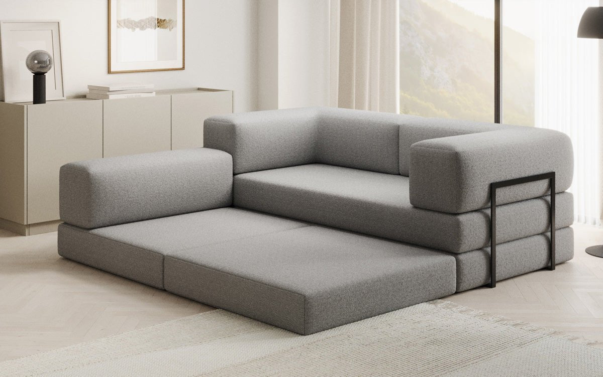 Canapé design Lazy L Mini en Bouclé