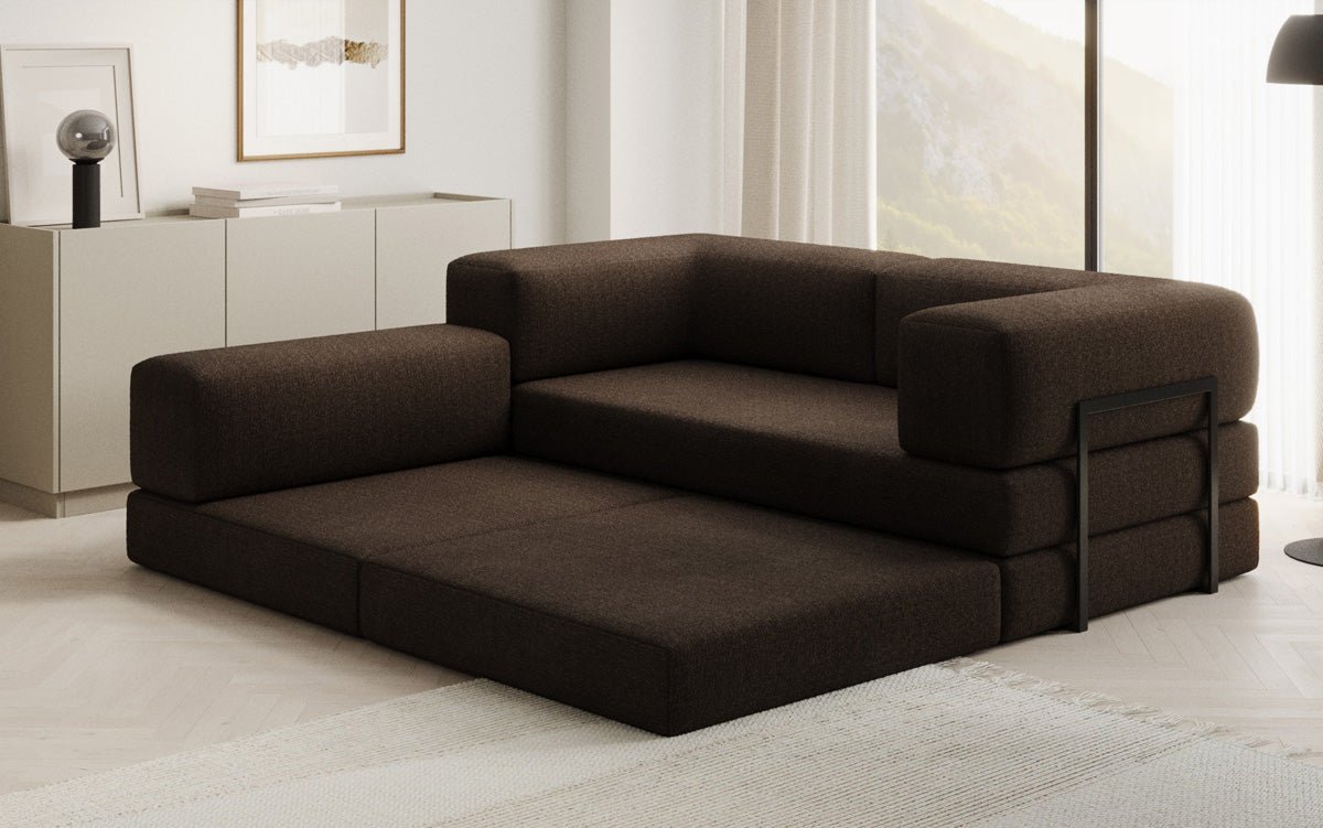 Canapé design Lazy L Mini en Bouclé