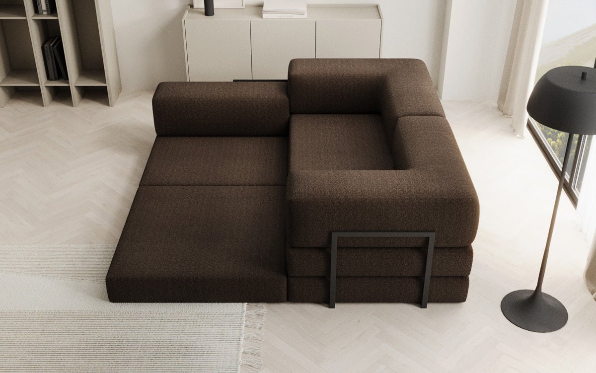 Canapé design Lazy L Mini en Bouclé