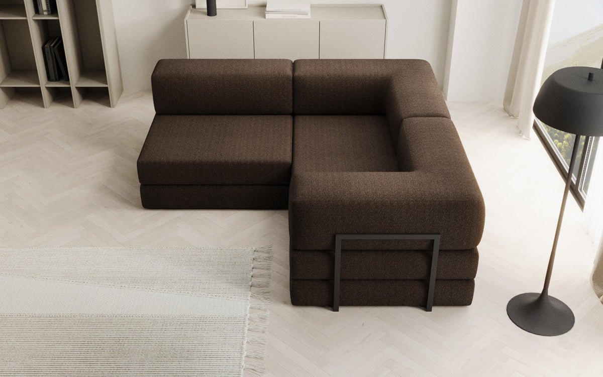 Canapé design Lazy L Mini en Bouclé
