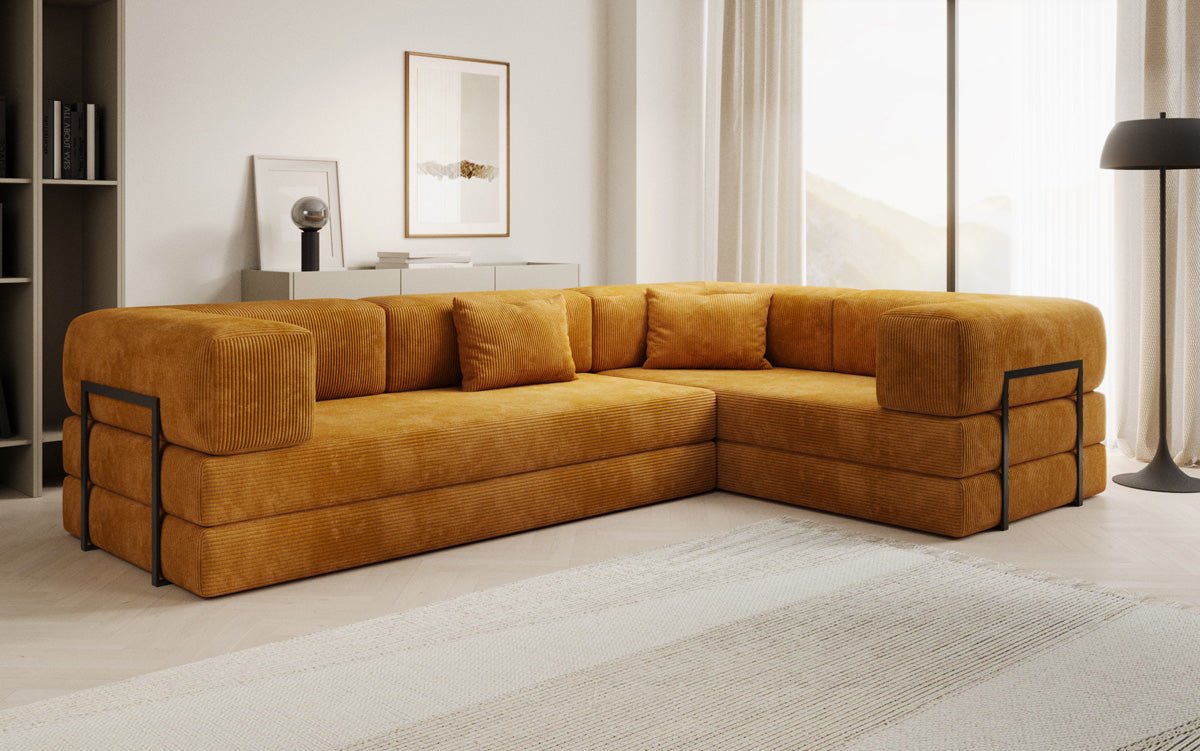 Designer Sofa Lazy L geschlossen in Cord
