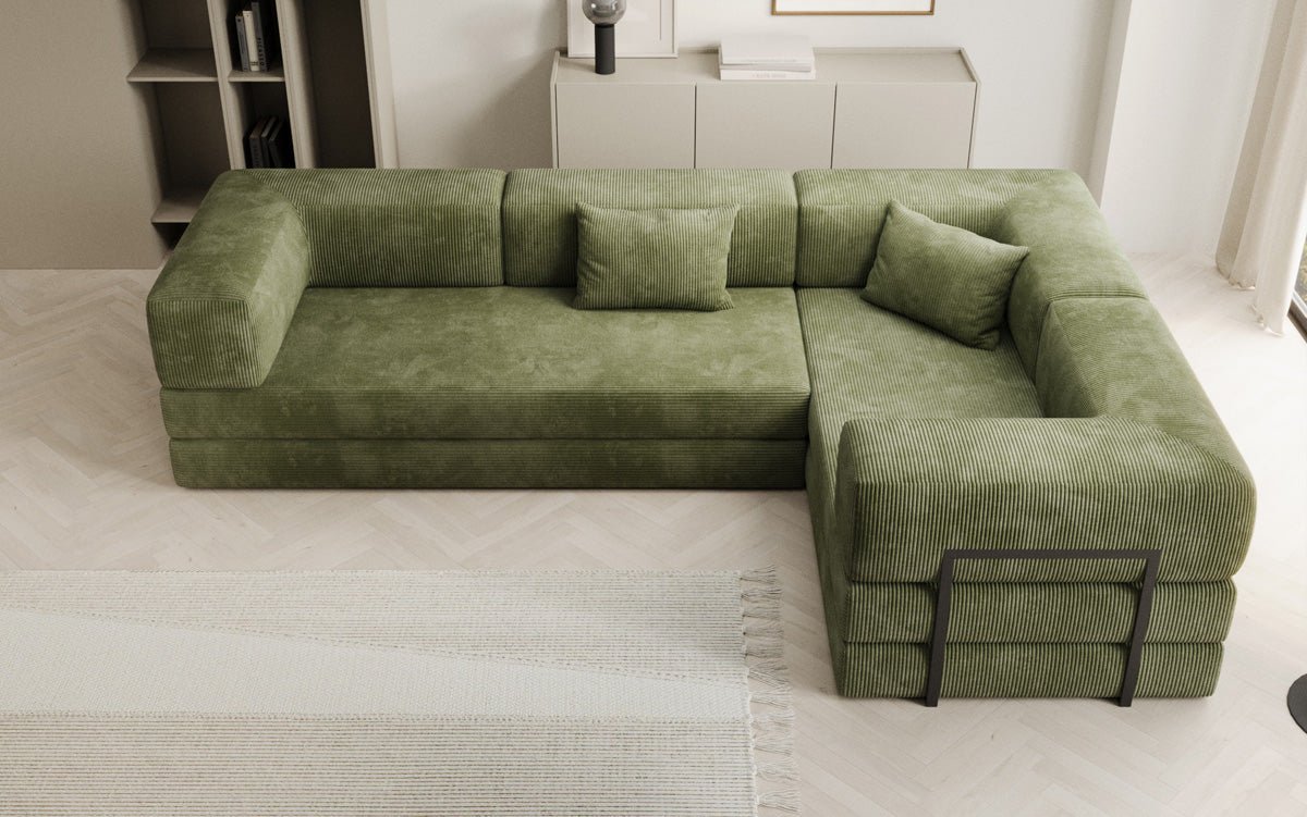 Designer Sofa Lazy L geschlossen in Cord