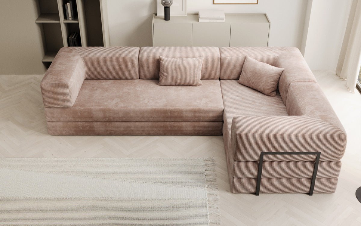 Designer Sofa Lazy L geschlossen in Cord