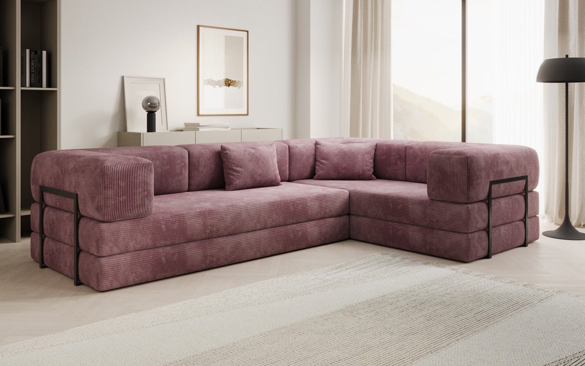 Designer Sofa Lazy L geschlossen in Cord